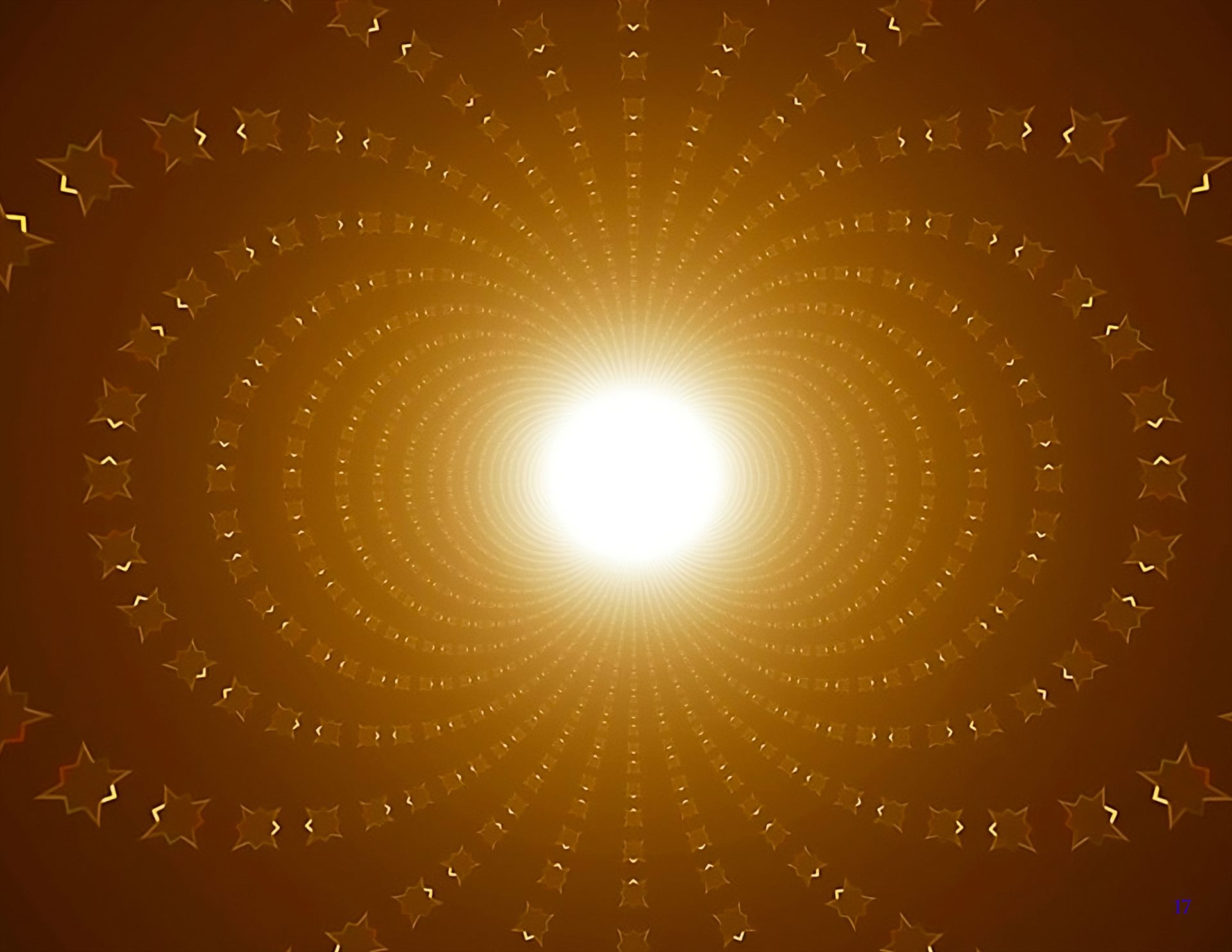 Amber concentric star field surrounding a bright central light